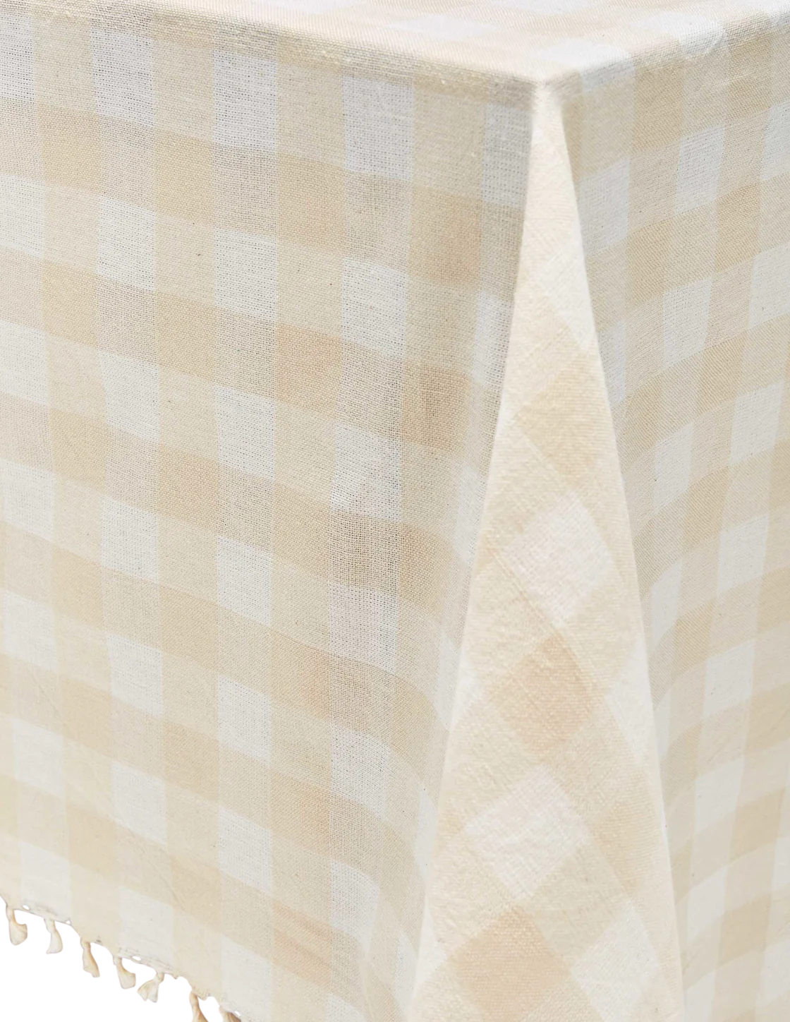 Cream Gingham Tablecloth - Image 5