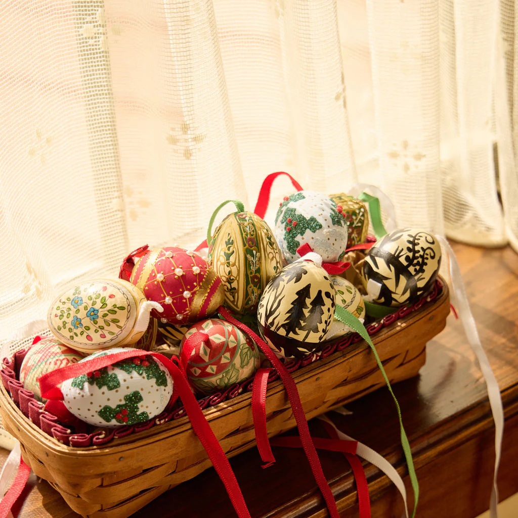 Dark Green Panel Egg Ornament - Image 3