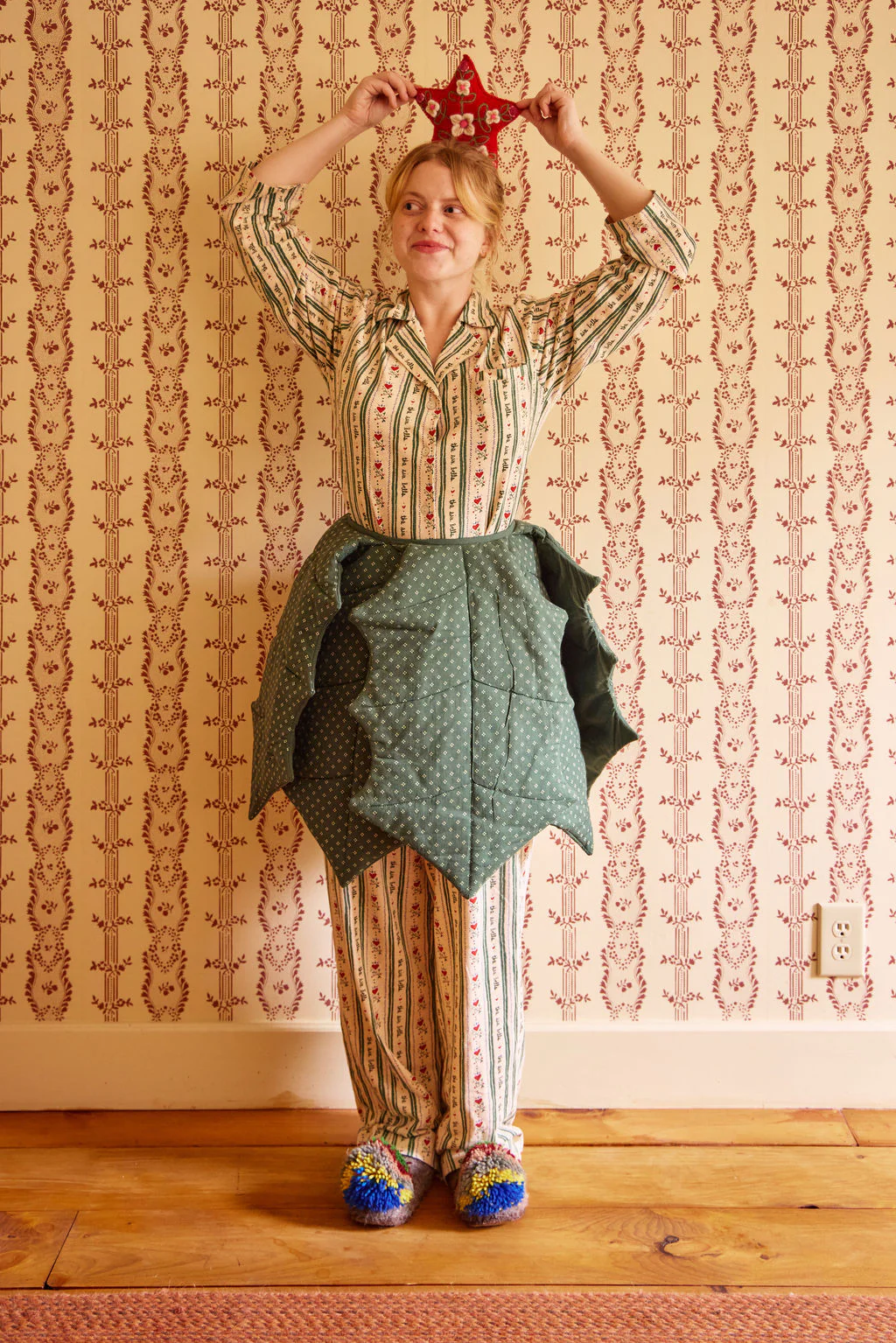 Ecru Logo Stripe Pajama Set - Image 3