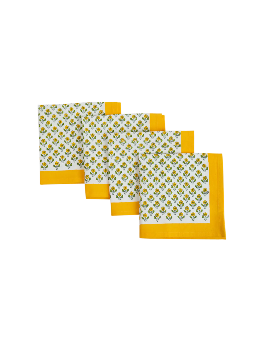 Yellow Dainty Floral Napkin Set - Image 7