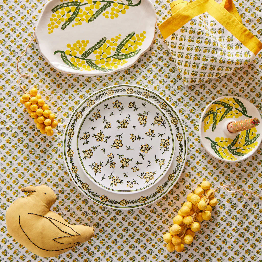 Yellow Dainty Floral Tablecloth - Image 3